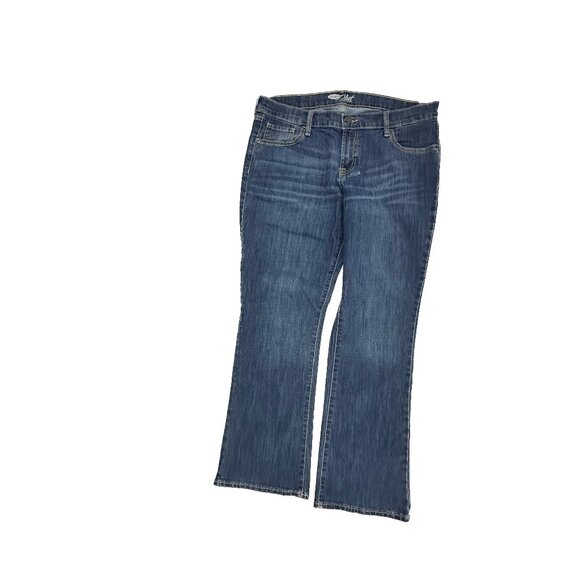 Old Navy The Flirt Bootcut Women's size 12P Dark Blue Denim jeans - Picture 1 of 4